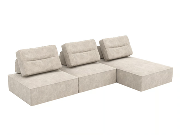 9-LAYER THICK - Sectional fabric sofa with chaise longue by grado design - view 2